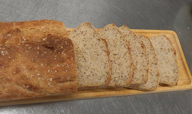 just-baked organic whole wheat bread